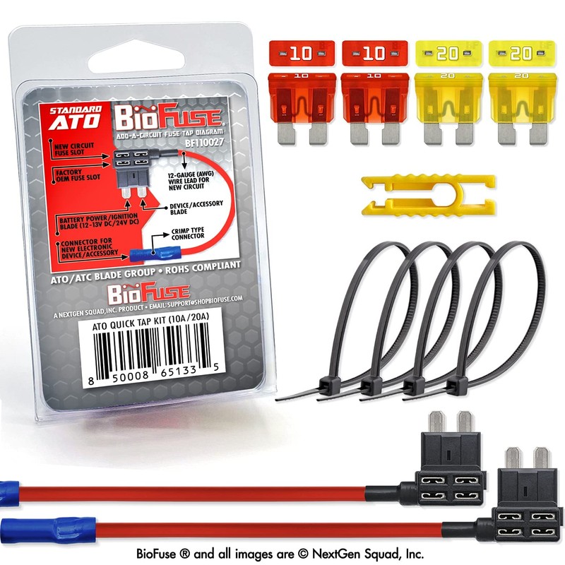 BioFuse 12 AWG Standard ATO Quick TAP KIT: 2 Add-A-Circuit