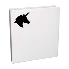 Bargain Max Decals Unicorn Head Silhouette Decal Notebook Car Laptop 5.5" (Black)