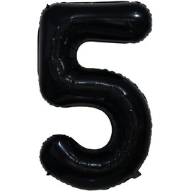 Tellpet Black Number 5 Balloon, 40 Inch