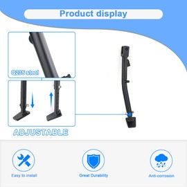 Mantt Adjustable 0-3 inch Kickstand Sidestand Fit for DRZ400S 2024 2023 2022 2021-1999/ DRZ400SM 1999-2024, Motorcycle Adjustable Side Stand