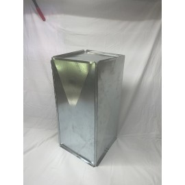 tinman SUPPLY AIR DUCT PLENUM 20 X 16.5 X 28 LONG GALVANIZED STEEL 26 GAUGE