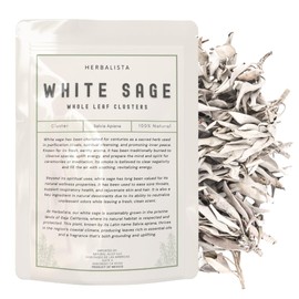 White Sage Loose Leaves & Clusters 16oz (1 LB) | Salvia Apiana | Cleansing, Meditation, Smudging, and Rituals | Metaphysical, Wicca, & Spiritual Sanctification | Salvia Blanca Entera