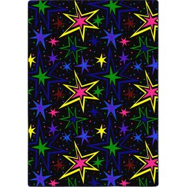 Joy Carpets Fluorescent Kapow 6' x 6' Area Rug