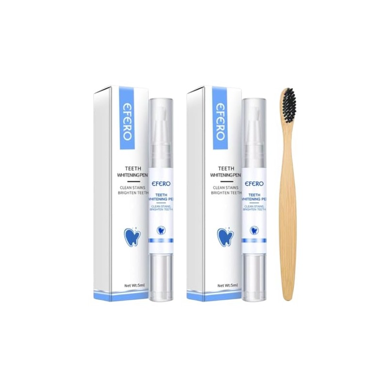 Kit Bucal 2 Lápiz Blanqueador Dientes Elimina Manchas Limpiador Dental