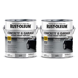 Rust-Oleum 380895-2PK Concrete & Garage Clear Finish Topcoat, Gallon, Matte Clear, 2 Pack