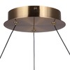 ELYNN 24 in. Round Gold Glam LED Pendant Chandelier with
