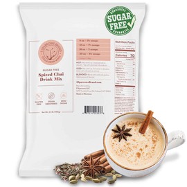 5 SPARROWS Sugar-Free Spiced Chai Latte Flavored Drink Mix, Naturally Sweetened with Stevia & Erythritol - Zero Sugar Chai Tea Coffee Creamer, 40 oz (2.5 lb)