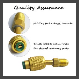 JIANZHENKEJI R410A Adapter | 5/16" Female Quick Couplers x 1/4" Male Flare for Outdoor Units Mini Split & HVAC & Central Air Conditioner System(Pack of 2) (145°)