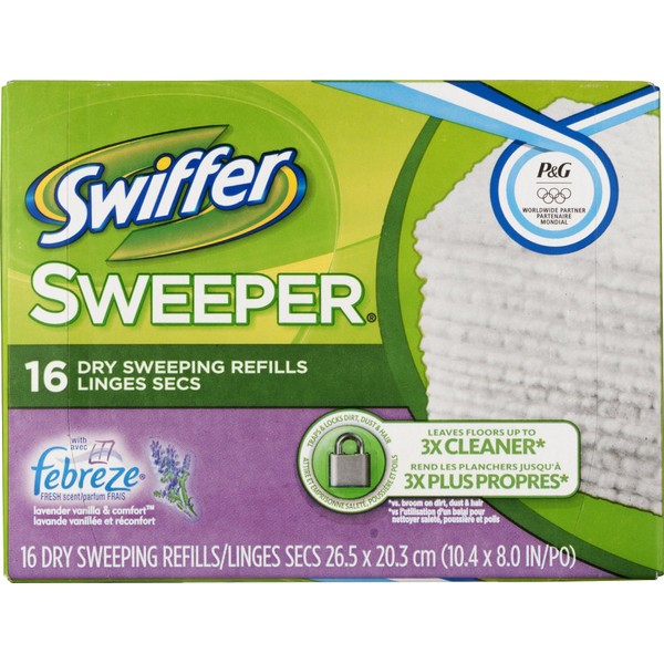 Swiffer Sweeper Dry Disposable Sweeping Cloths, Lavender and Vanilla Scent - 16 Ea