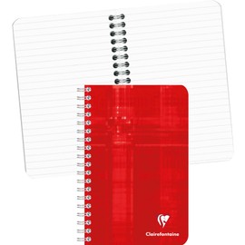 Clairefontaine Wirebound Notebook - Ruled 90 sheets - 4 1/4 x 6 3/4 - Sold Individually (Assorted Cover Color Chosen at Random)