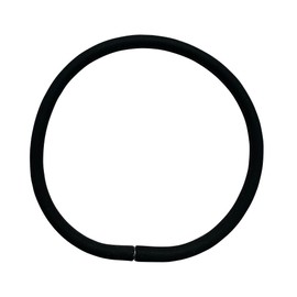 DragonWeave Jewelry Black Silicone 4mm Thick Easy Pop Clasp Bracelet, 7 1/2"