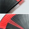 YaoooosF Black Bone Red Fan, Openwork Carved, Luxury Fan, Plain