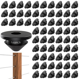 100 Pcs Rubber Grommets for Wiring, Cable Railing Hardware, Corrosion Resistant, Fits 5mm/3/16 inch or Less Cable Sizes, Ideal for Coastal Installations