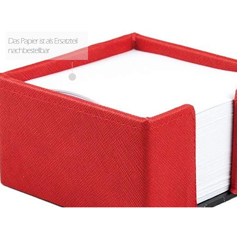 Saffiano Memo Box Imitation Leather Red
