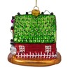 Northlight 4" Festive Red and Green Barn with Roof Glass