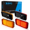 KDM LED Bumper Side Marker Reflectors Lights,Fit for 1968-1972 Chevy