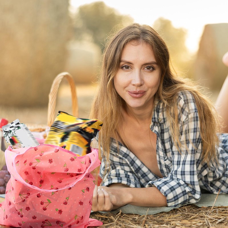 Paterr 24 Pcs Foldable Reusable Shopping Bag Recycle Travel Grocery