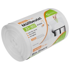 DEISS 40 x 23-30 Litre Bin Liners for Brabantia Touch Bin (Size G)
