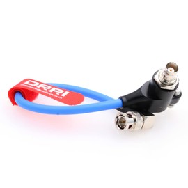 12G SDI Protector Cable Galvanic-Isolators Right Angle BNC Male to Right Angle BNC Female for ARRI Mini,RED Komodo (Blue, 20CM)