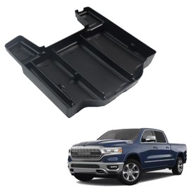 RMOURTEKK - Bandeja organizadora de consola central compatible con Dodge RAM 2023 2022 2021 2020 2019 1500 2500 3500 Shell reposabrazos, accesorios de bandeja de inserción (tamaño completo sin moneda)