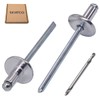 SKIR'CO (Pack of 50) Large Flange Aluminium Blind Rivets 4.0