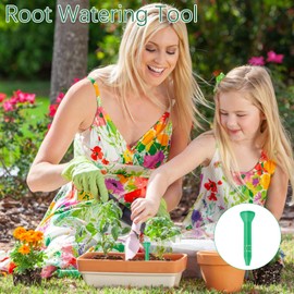Root Watering Funnel–Plant Watering Spikes for Indoor and Outdoor Plants, 5.2 Inch Deep Irrigation Spikes, Efficient Plant Irrigation Devices for Garden, Vegetables, and Flowers(4 Pack)