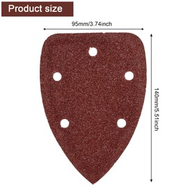KingBra 30Pcs 320 Grit Mouse Detail Sander Sandpaper 5 Holes Sand Paper Mouse Sanding Pads Hook and Loop Sanding Sheets for Sanding Polishing