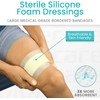 ViveCare Silicone Foam Dressing 4x10 with Border Adhesive - Bed