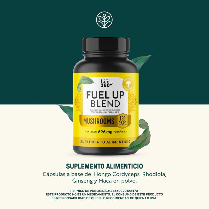 Rhodiola Maca Life360 Fuel Up Blend 180 Cpsulas Cordyceps