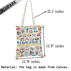 BLUPARK Ukraine Shopping Bag Ukraine Travel Gif Ukraine Food Lovers Gift Ukraine Lover Tote Bag Ukraine Flag Tote Bag, Ukraine