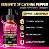 MILIVOL 5in1 Cayenne Pepper Liquid Drops with Hawthorn Berry and