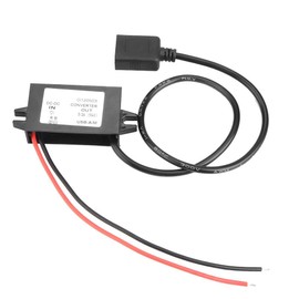 Convertidor Buck DC-DC Módulo de Fuente de Alimentación Reductor USB Convertidor de Automóvil 12V a 5V 3A Conectores Adaptadores USB para Teléfono Pantalla LED de Audio para Automóvil