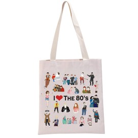 PYOUL Movies Inspired Gift I Love The 80's Tote Bag 80’s Movies Lover Fan Handbag Movies Merchandise 80’s Gift (Love The 80's Tote)