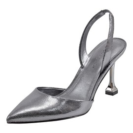 Marc Fisher Women's HADYA Pump, Pewter Snake 060, 7.5