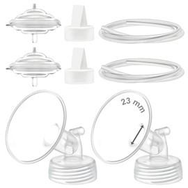 Maymom Pump Parts Compatible with Spectra S1, S2, 9 Plus, Electric Breast Pump, Flange (23mm) Valve Tube Backflow Protector, Non Original Spectra Accessories