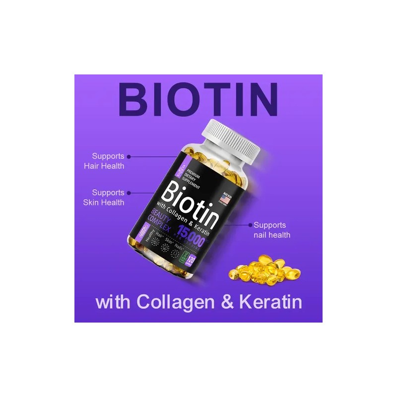 Cápsulas De Biotina Con Colágeno Y Queratina