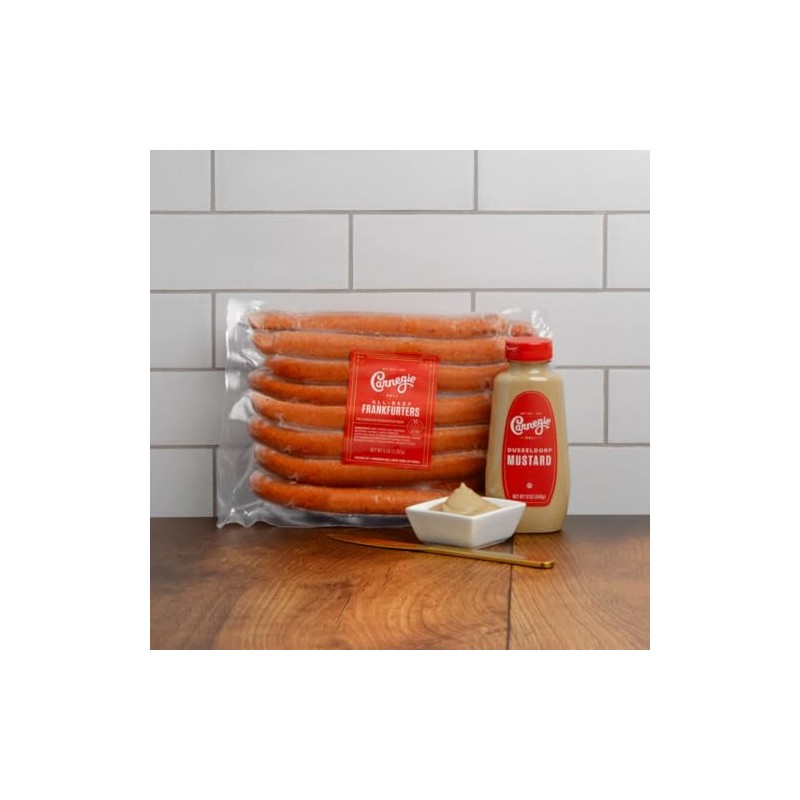 Carnegie Deli All-Beef 9” New York Hot Dogs & Mustard