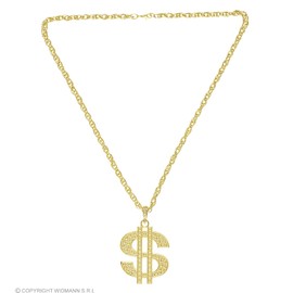 W WIDMANN MILANO Party Fashion 4878D - Halskette Dollar, Schmuck, Halsband, Hip Hop, Gangster, Mottoparty, Karneval