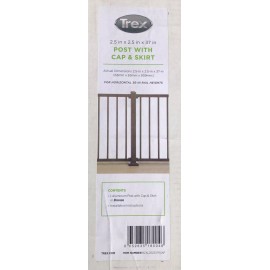 Trex Signature BRONZE 36-in HORIZONTAL Aluminum Post Kit w/ Cap & Skirt