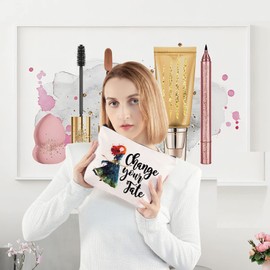 LEVLO Merida Brave - Bolsa de maquillaje para cosméticos Merida, regalo para fans de Chase Your Fate Merida, bolsa con cierre para mujeres y niñas, Persigue tu destino