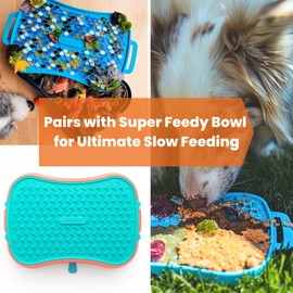 Super Feedy Marley Reversible Lick Mat. Reversible Dog Lick Mat. Lick Mat for Dogs. Premium Food-Grade Silicone Slow Feeder Dog Feeding Mat Non-Slip Design Dog Treat Mat