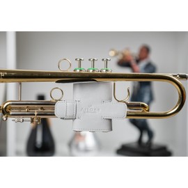 Trumpet Valve Guard Vegan Artificial leather eco-friendly Valve Protector Vegan Trumpet Accessories Valve Cover Brass accessories (Model XL, Gray)