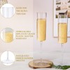 Nervure 24 Pack Plastic Champagne Flutes - 6 Oz Clear