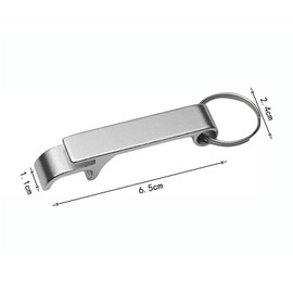 4Pcs Bottle Opener Keyring Key Chain Black Bottle Opener Keyring Key Chain (Black+Silver)