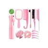 Kit 12 Piezas Peines Cepillos Atomizador Y Pinzas Cabello