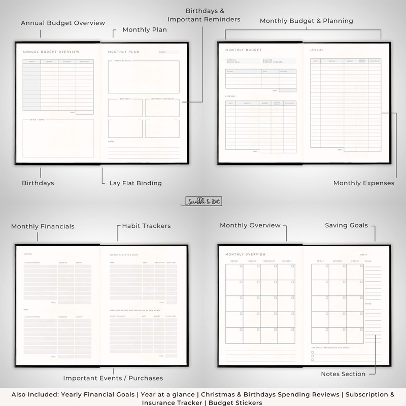 Budget Planner - Designed to help you Mindfully Plan and