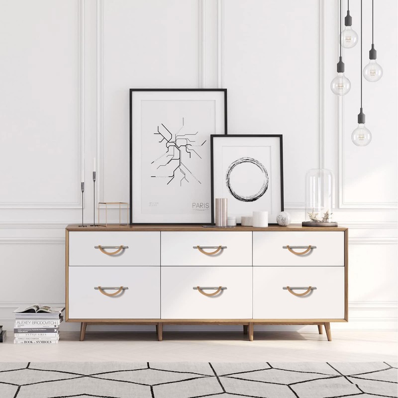 Amerdeco 10 Pack Brushed Satin Nickel and Champagne Bronze Cabinet