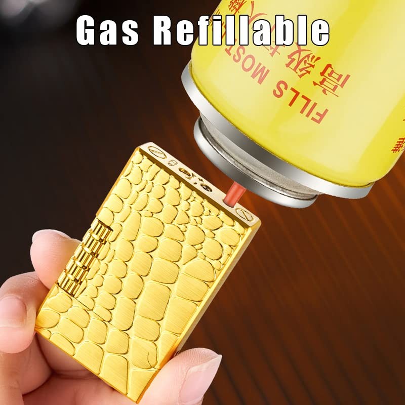 Soft Flame Metal Traditional Cigar Butane Lighter With Adjustable Flame