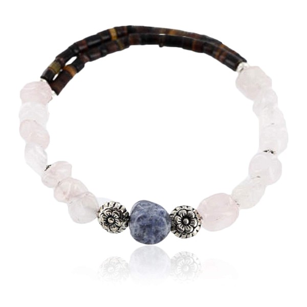 $100Tag Certified Navajo Navajo Lapis Pink Quartz Native WRAP Bracelet