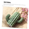 DOITOOL 1pc Cute Cactus Toothpick Holder Ceramic Toothpick Dispenser for